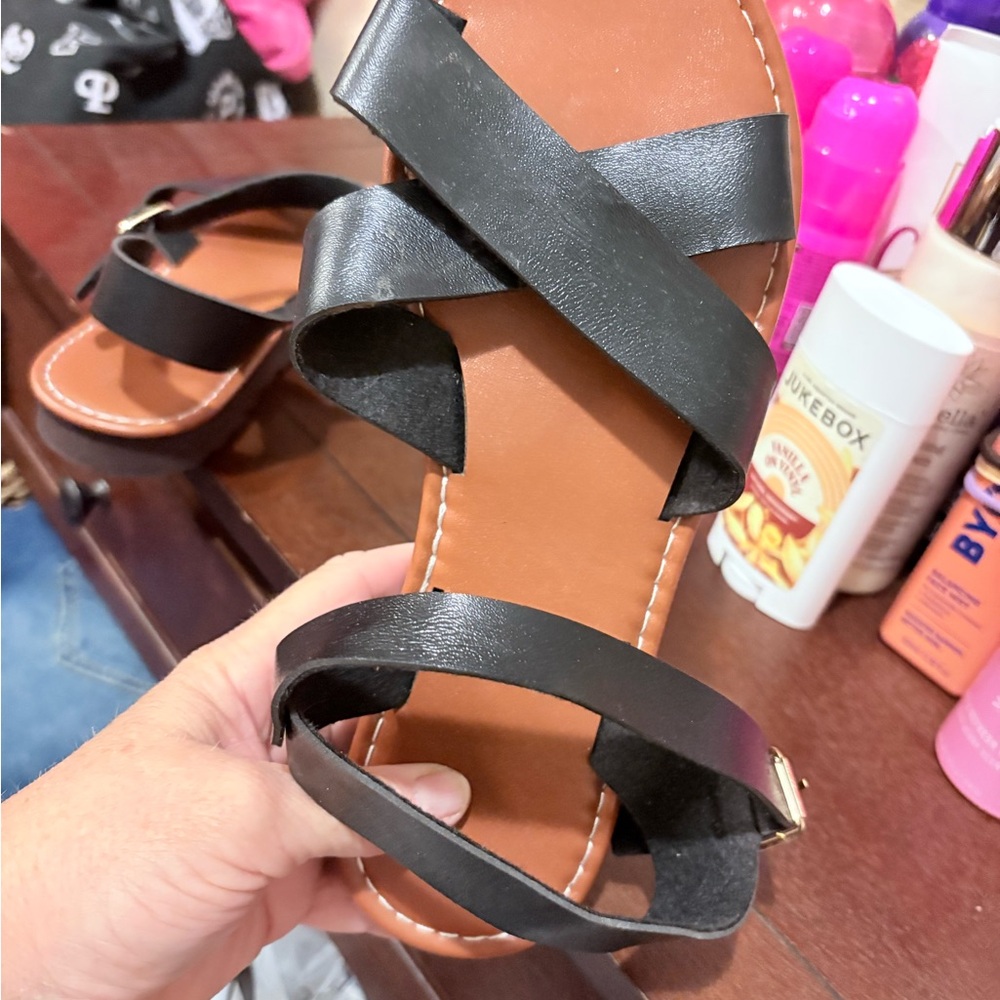Black Strappy Sandals